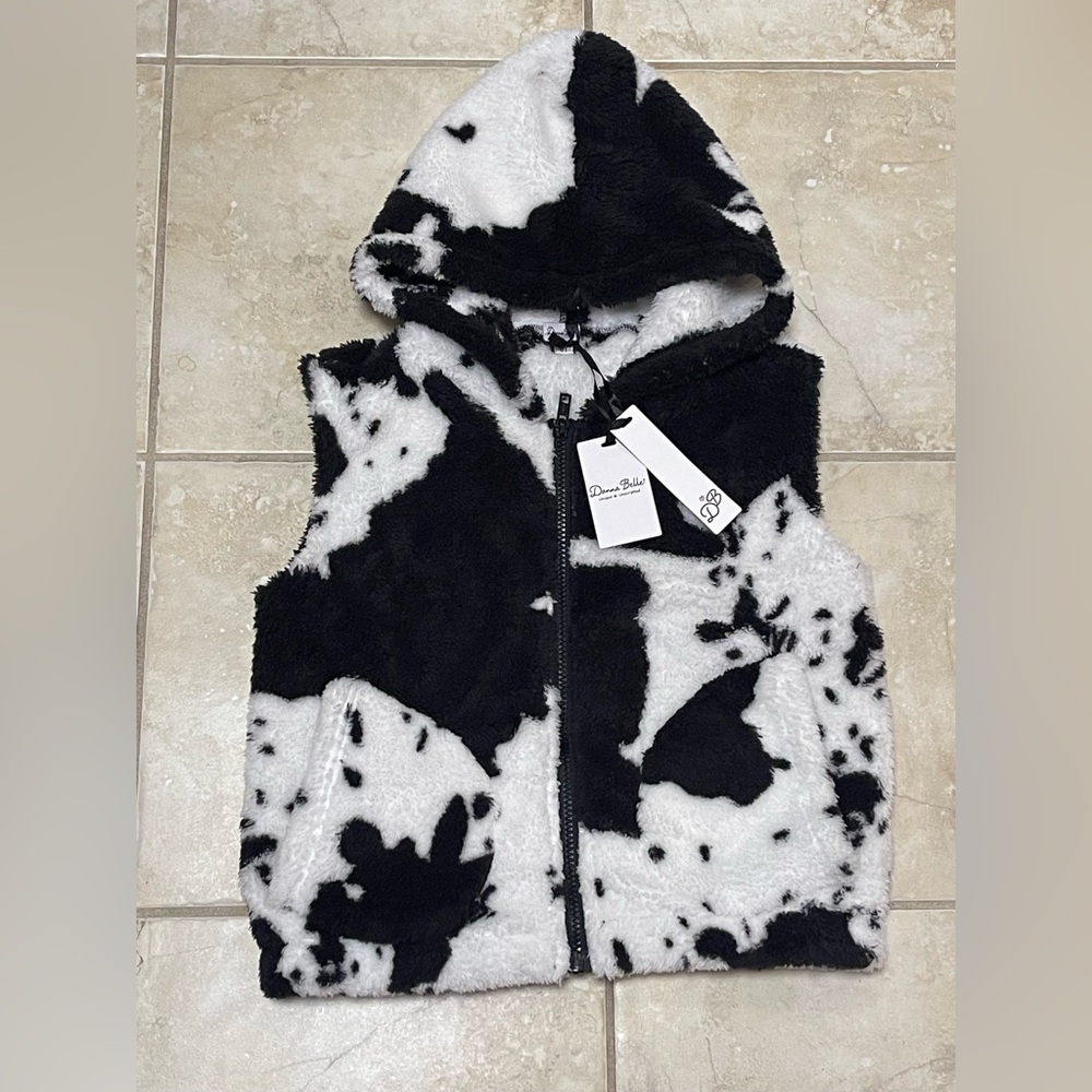 Danna Belle Girls Vest  Zip Hoodie Fleece   Fall Winter Outwear Size 6 Year NWT